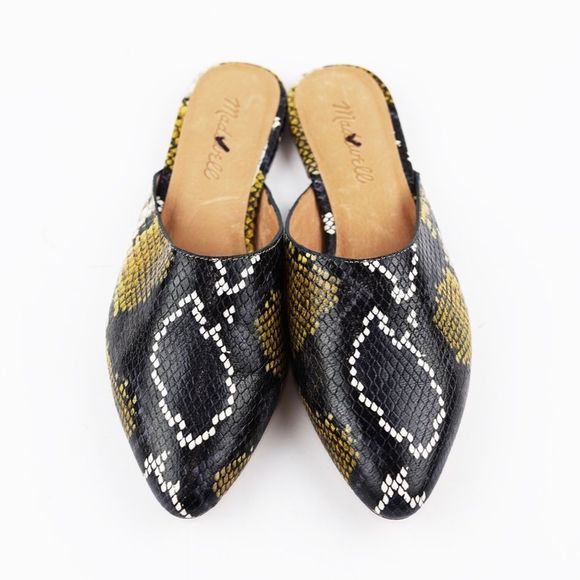 New MADEWELL Size 6 The Remi Mule in Snake Embossed Leather - Picture 4 of 4